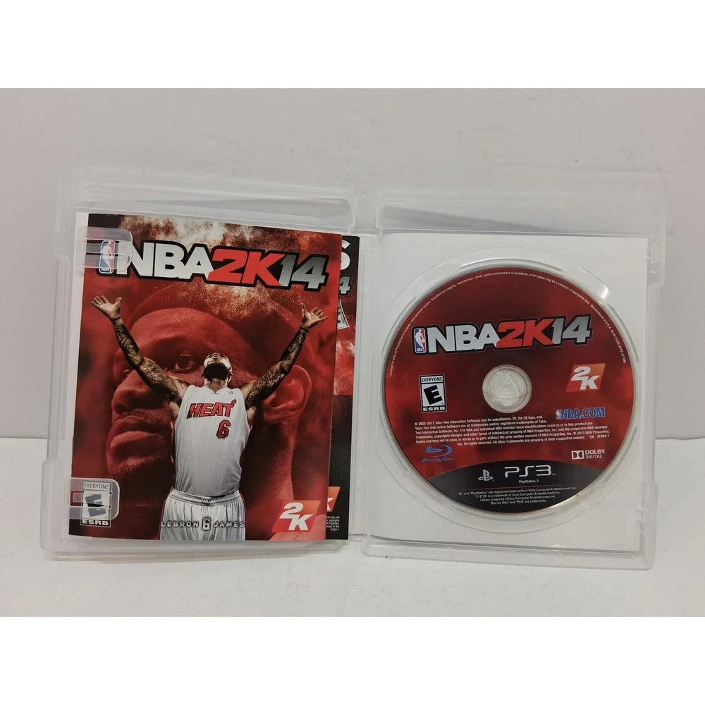 NBA 2K14 Sony PlayStation 3 PS3 Basketball Game LeBron James Heat Cover CIB